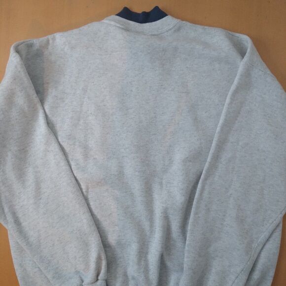 Vintage Wisconsin Plaid Embroidered Double Collar Crewneck Sweatshirt - Picture 7 of 8